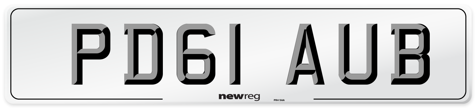 PD61 AUB Number Plate from New Reg